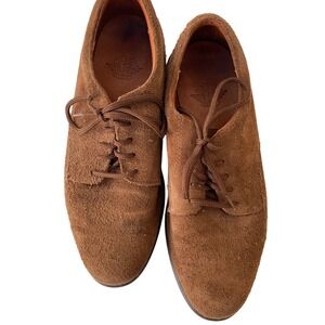 Dockers Suede Leather Casual Dress Shoes Brown Lace Up Oxfords Mens size 8.5 GUC